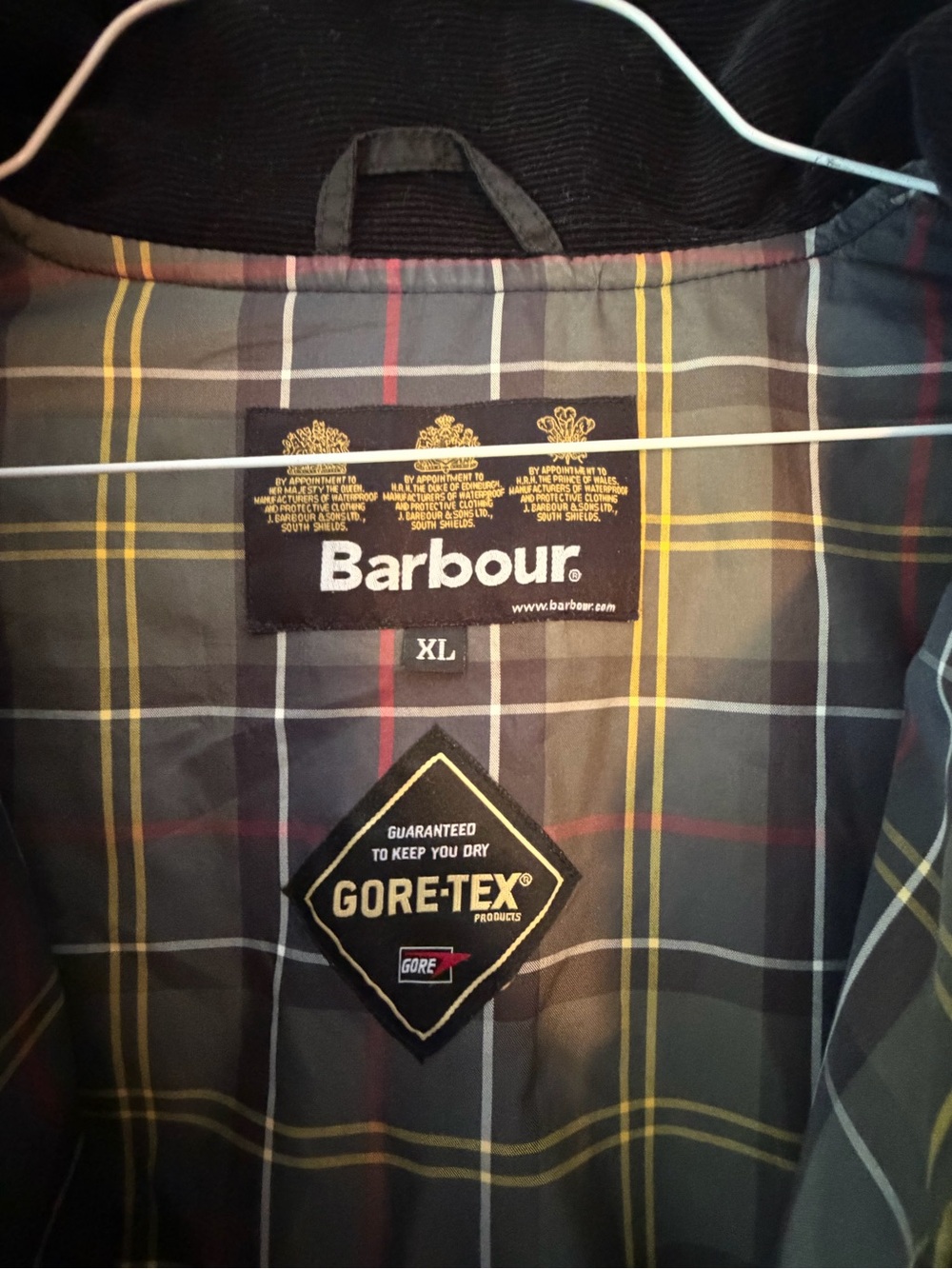 Barbour New Drigg Gore-Tex Quilted Jacket Men's XL Black Waterproof Coat - Picture 3 of 6